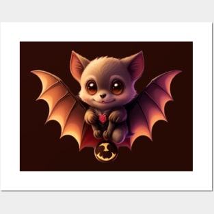 cute bat Posters and Art